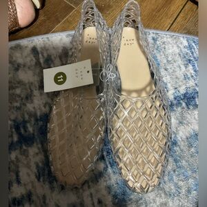 a new day Clear Lattice Jelly Flats - Transparent